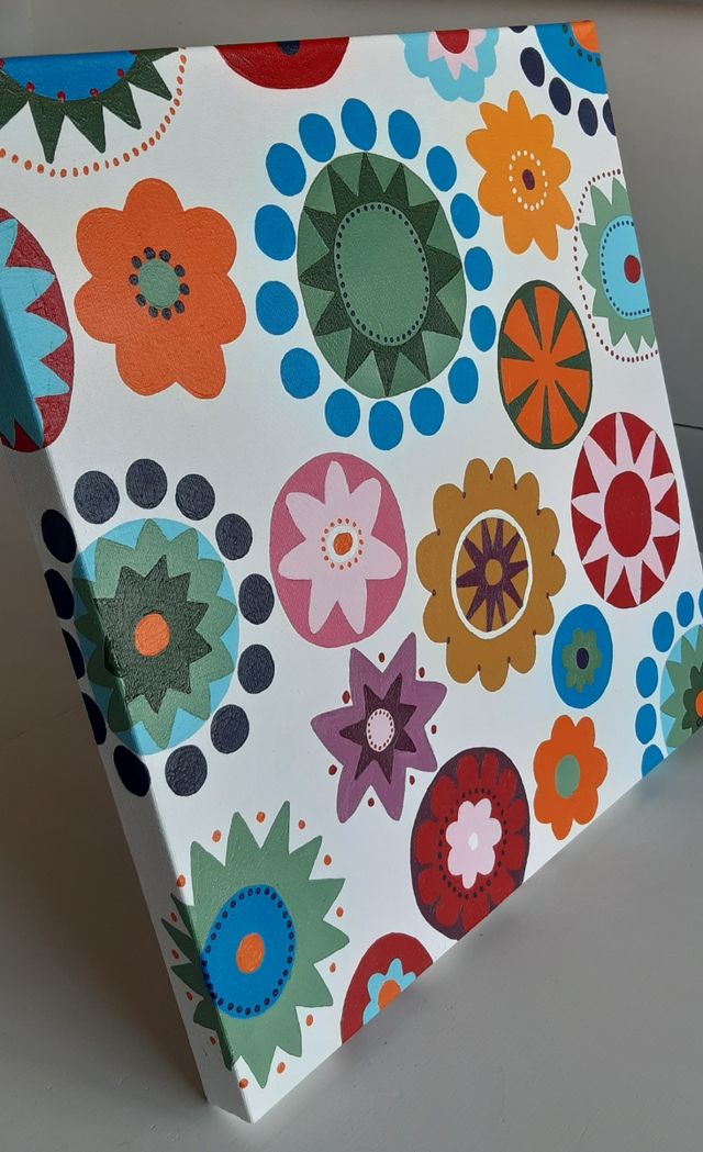 Cuadro acrílico : arte floral