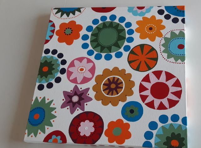 Cuadro acrílico : arte floral