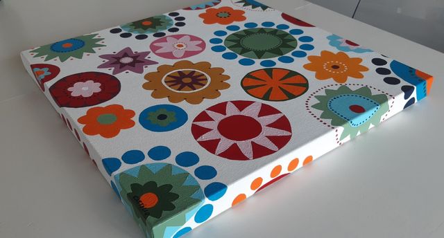 Cuadro acrílico : arte floral