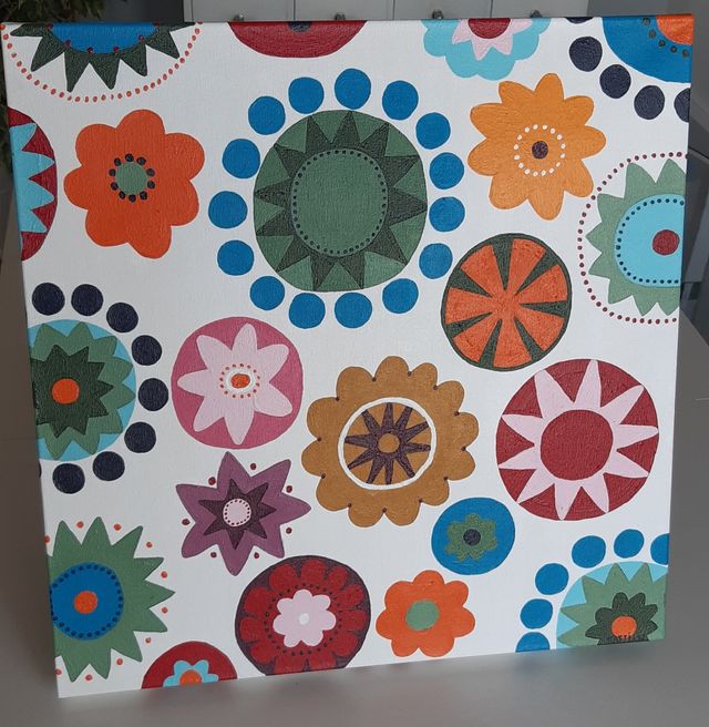 Cuadro acrílico : arte floral