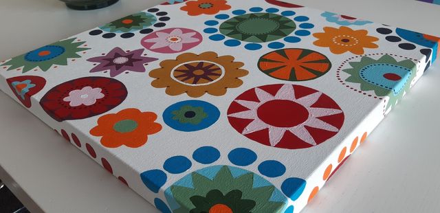 Cuadro acrílico : arte floral