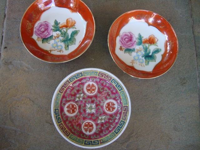 LOTE 6 x PLATITOS CHINOS Y JAPON ANTIGUOS