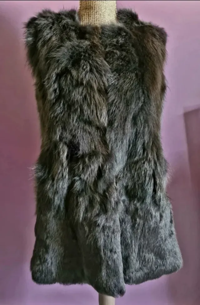 Chaleco de pelo de zorro