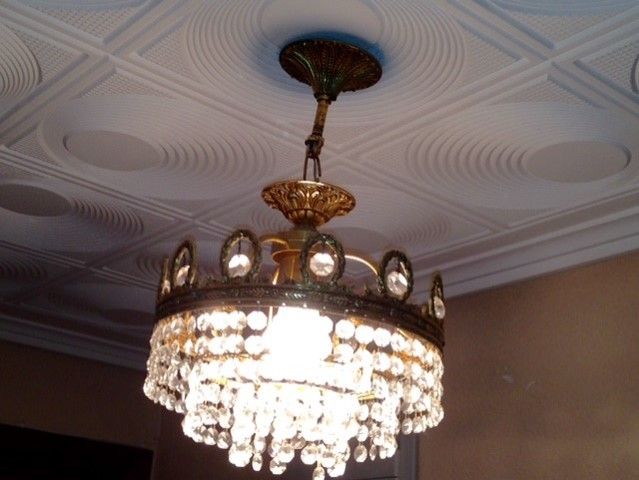 LAMPARA VINTAGE CRISTALES STRASS