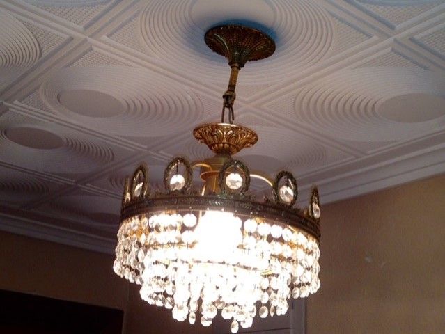 LAMPARA VINTAGE CRISTALES STRASS