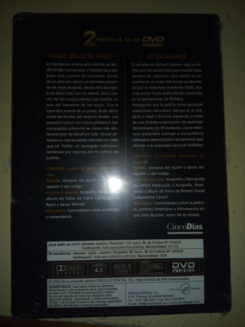 DVD original QUE BELLO ES VIVIR y 39 ESCALONES