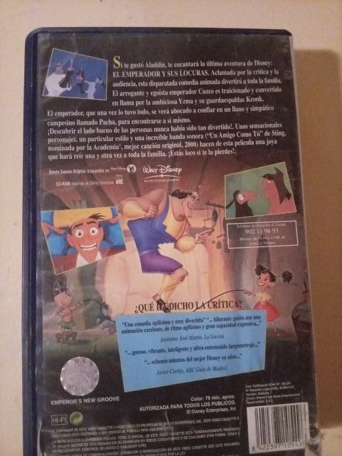 VHS EL EMPERADOR Y SUS LOCURAS