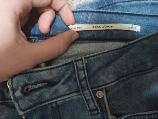 Pantalón vaquero clarito de Zara Talla 38