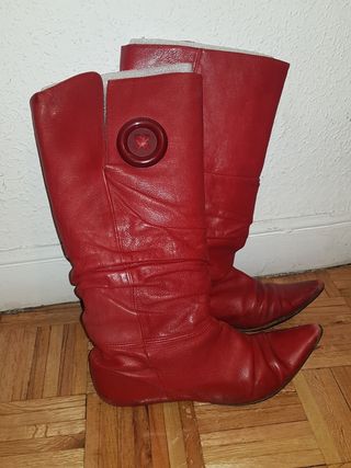 Botas Rojas Planas Clearance, 54% OFF | www.rupit.com