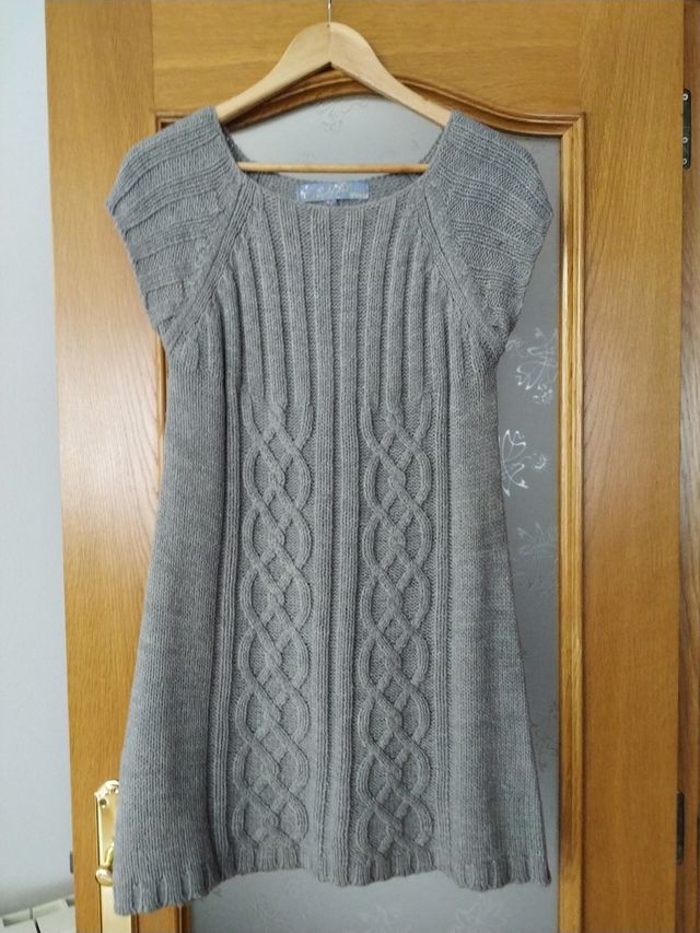 vestido de lana gris