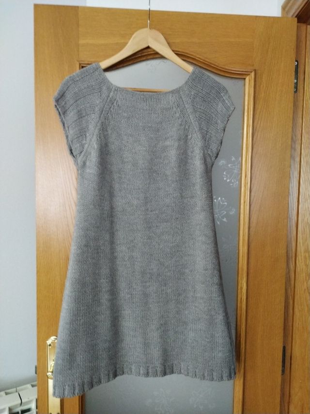 vestido de lana gris