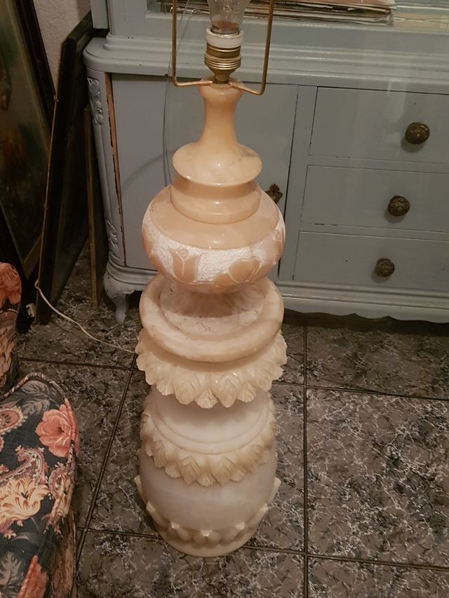 LAMPARA Y BASE DE MARMOL OFERTA