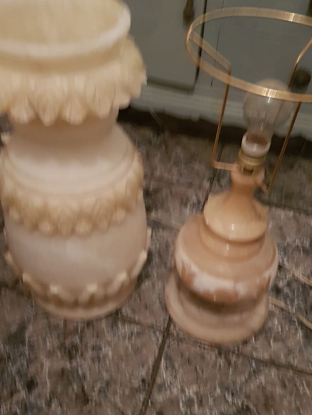 LAMPARA Y BASE DE MARMOL OFERTA