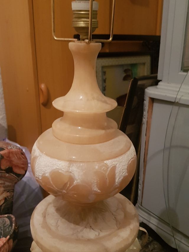 LAMPARA Y BASE DE MARMOL OFERTA