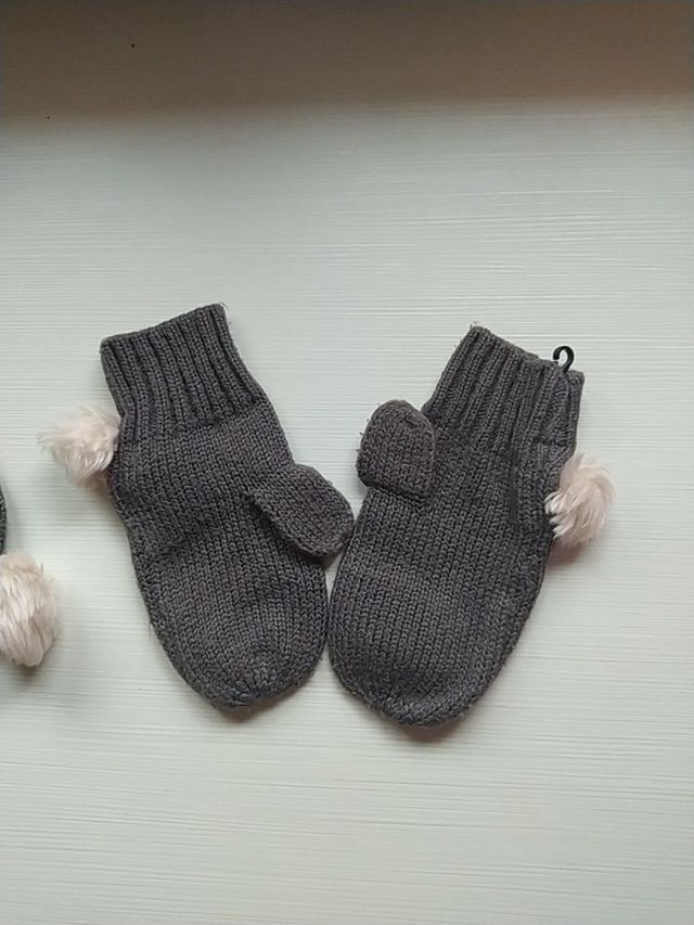 conjunto gorro y manoplas