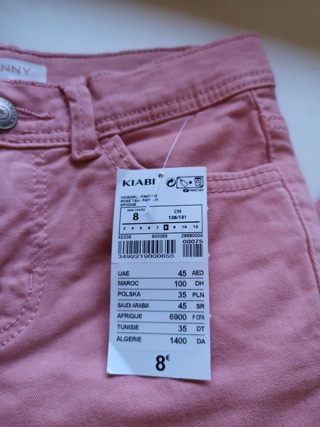 Vaqueros rosas Kiabi 8 años