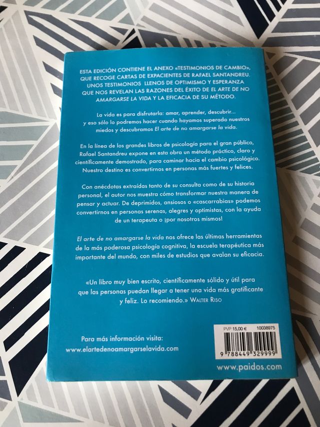 El Arte De No Amargarse La Vida Rafael Santandreu De Segunda Mano Por 7 En Calafell En Wallapop amargarse la vida rafael santandreu