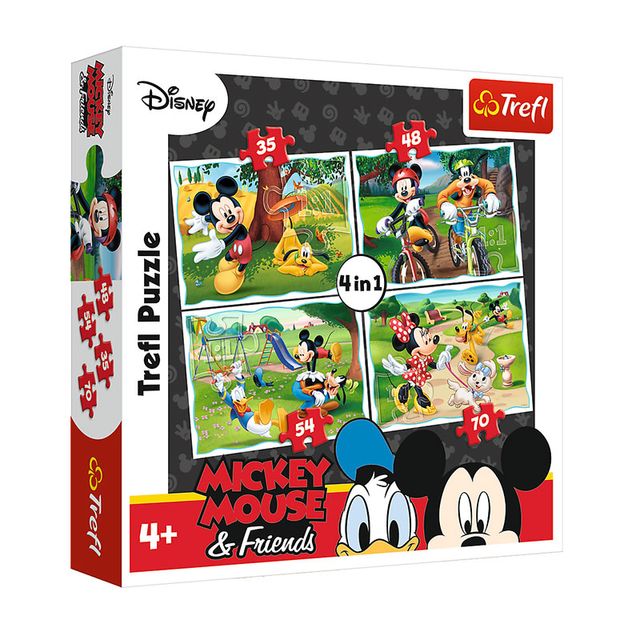Puzzles 4 en 1 Mickey Mouse 35 48 54 70 piezas