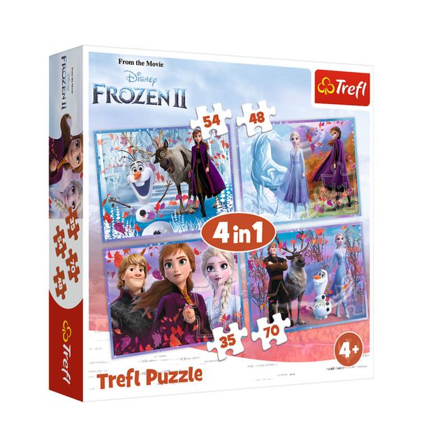Trefl Puzzles 4 En 1 Frozen 2 Disney 35 48 54 70 p