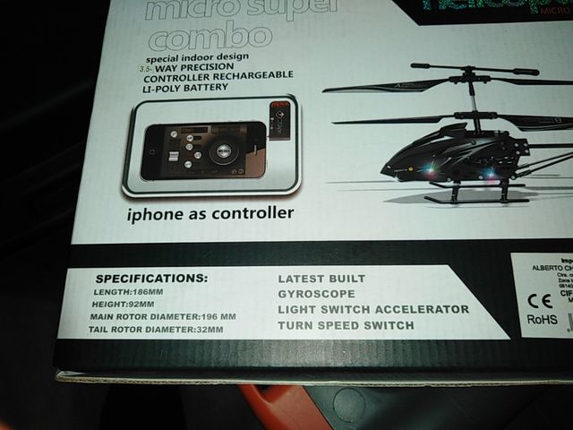 Helicóptero para IPhone y Android.