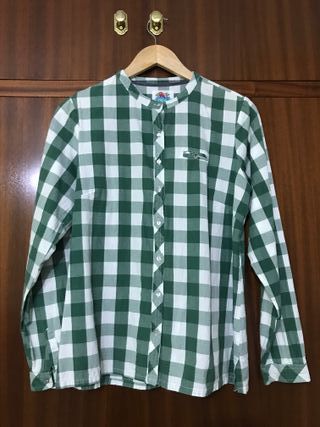 Camisas de cuadros de segunda mano en Villanueva de la Camisa a cuadros azul verde y blanca ralla L de segunda mano