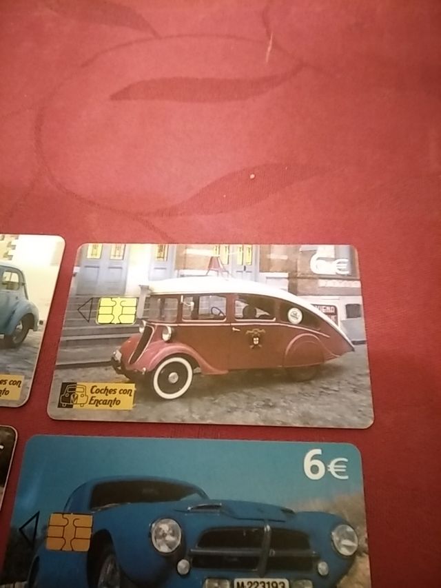 tarjeta telefónica coches clásicos