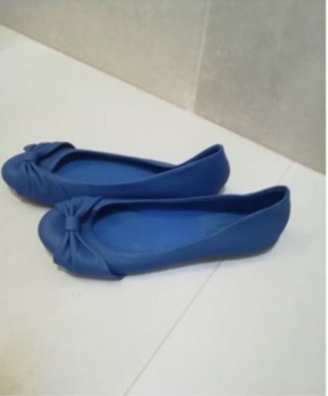manoletinas azules ,talla 37
