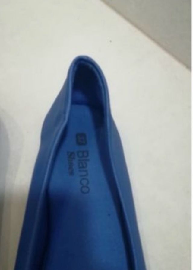 manoletinas azules ,talla 37