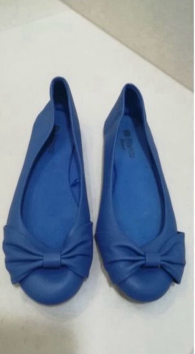 manoletinas azules ,talla 37