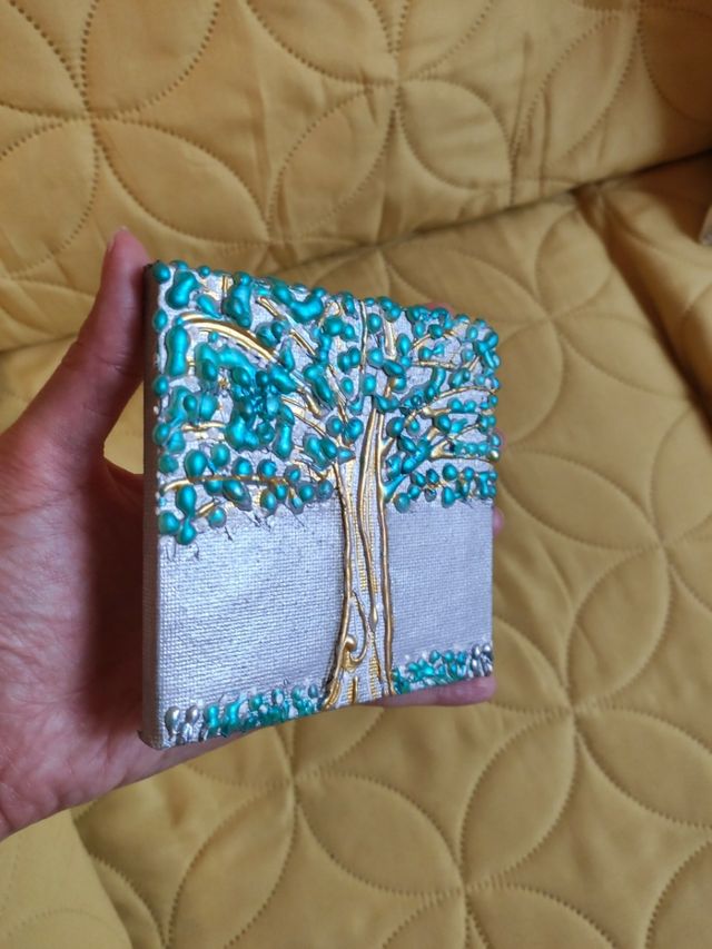 mini lienzos relieve texturas 10x10cm