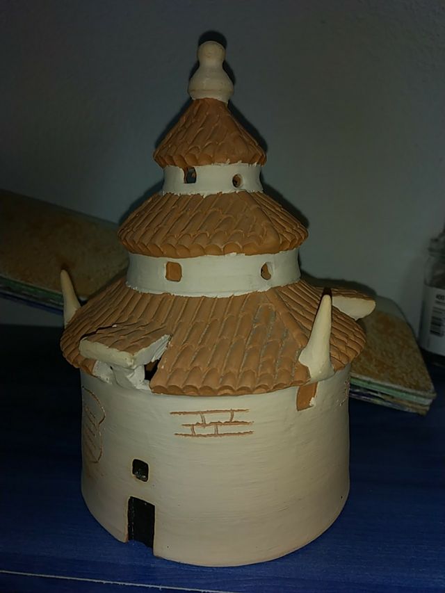 pajarera cerámica decorativa