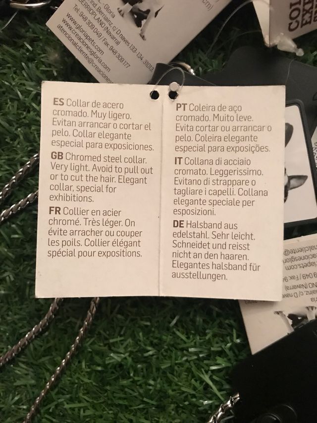 Collar de exposición, acero, nuevo a estrenar