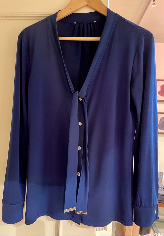 Blusa de punto Michael Kors azul klein