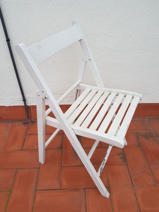 silla plegable madera blanco segunda mano silla plegable madera blanco segunda mano