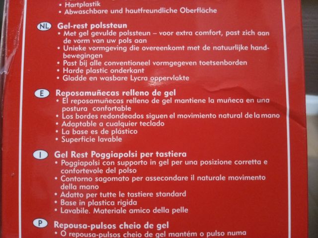 Reposamuñecas Teclado Gel