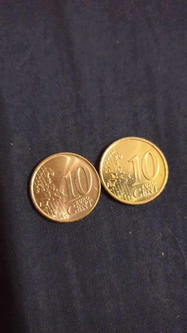 MONEDA DEFECTUOSA 10 cent euro SIN CIRCULAR