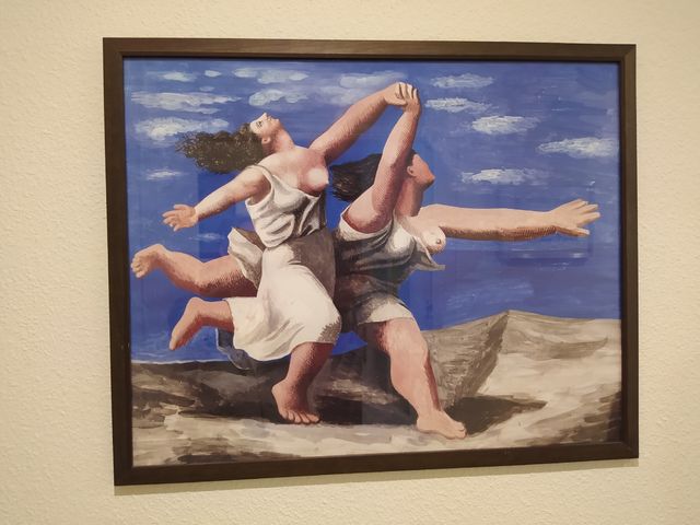 cuadro lamina Picasso dos mujeres corriendo playa