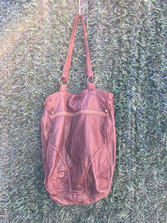 Bolso burdeos piel Systemaction