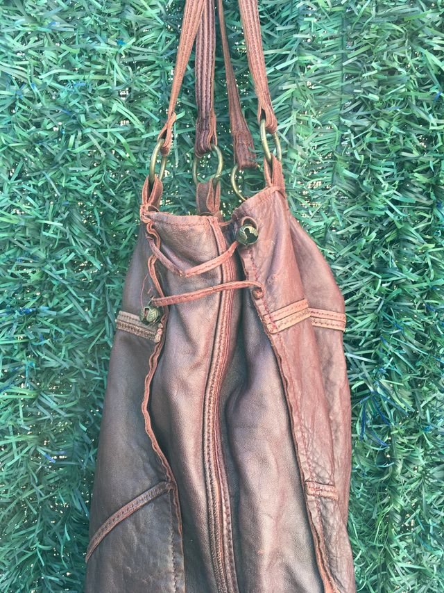 Bolso burdeos piel Systemaction