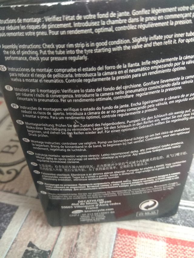 Cámara bicicleta 20"