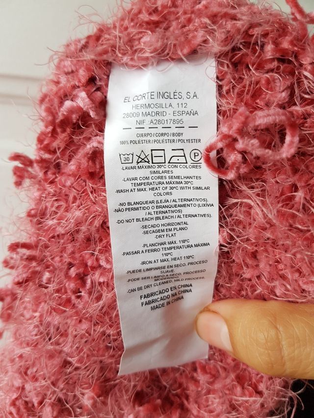 S-M. Corte inglés (49€) jersey muy suave caliente