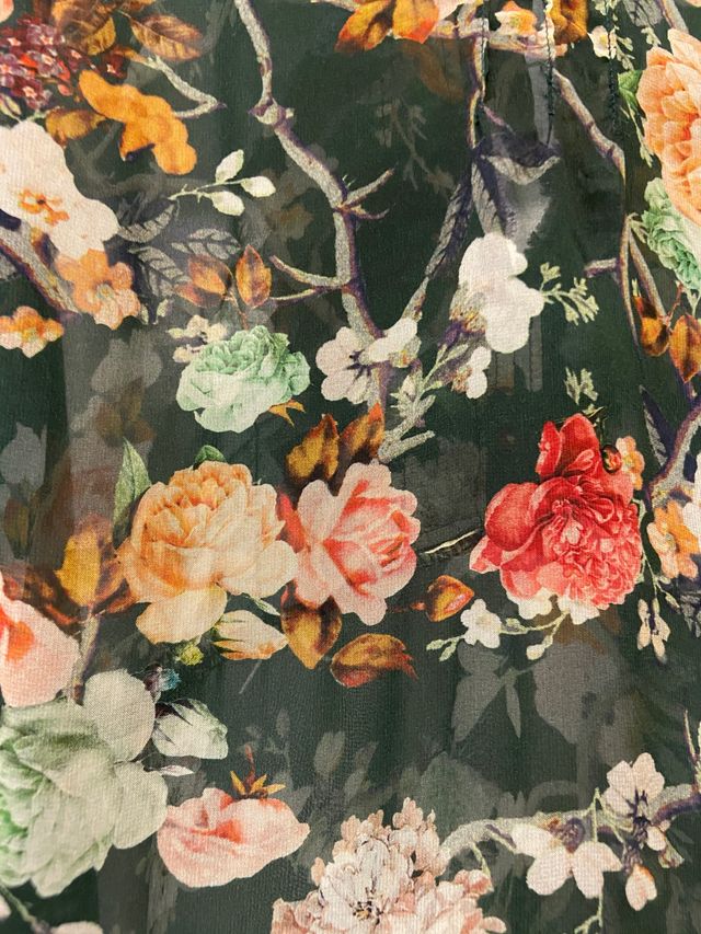 Blusa verde estampada NUEVA