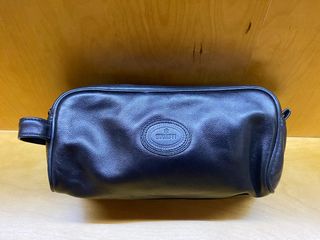 Bolsa de aseo para coche n°5 de tela y cuero