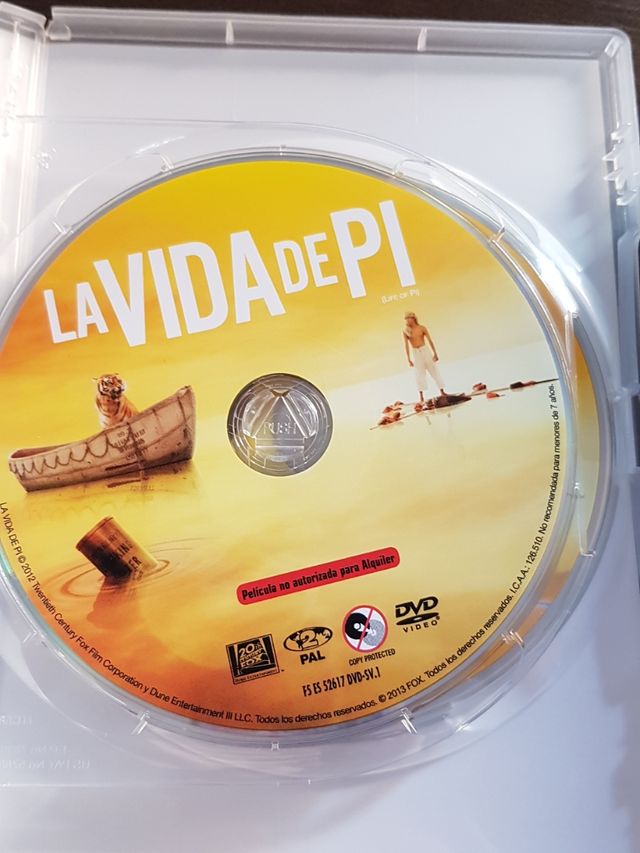 Película La Vida de Pi DVD + Blu Ray