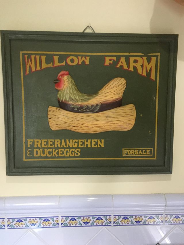 Cuadro de artesanía con texto