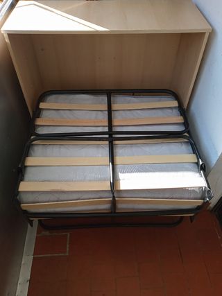 Mueble cama abatible de segunda mano por 230 € en Madrid en WALLAPOP