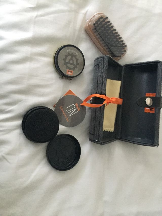 Kit limpiazapatos de viaje