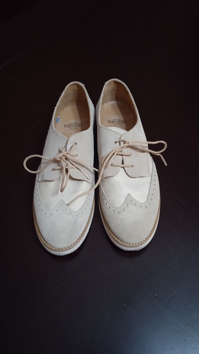 zapatos comunion serraje crudo