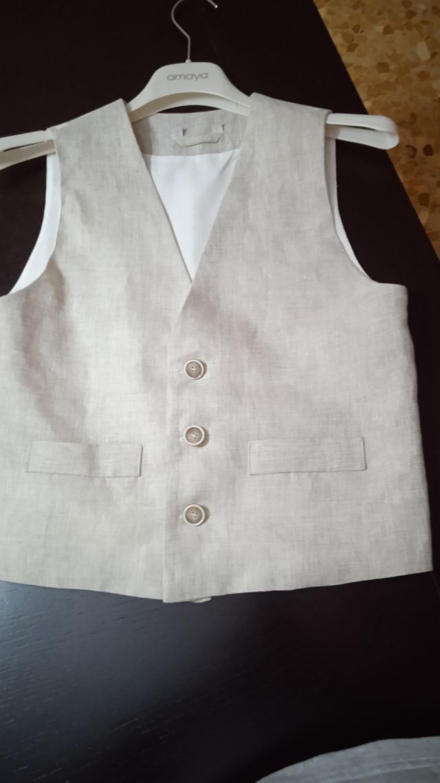 chaleco lino niño