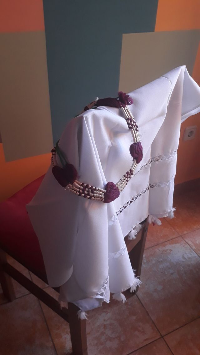 Pañuelo árabe calado con cinta